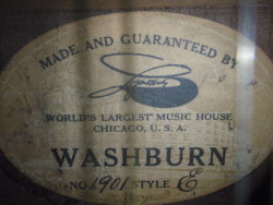 moodsofthemoon:  Washburn antique guitar label