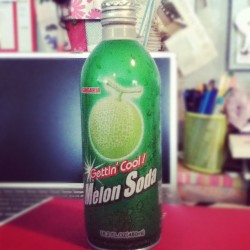 mmmm! #melon #soda #sangaria #japan (Taken with instagram)