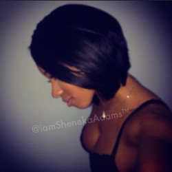 sheneka:  Hair like Rhianna… (Taken with instagram)  More beautiful than Rhianna though 