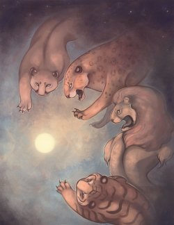 mydarkenedeyes:  The Sun Swimming Tiger By Astrid Lian Aa 