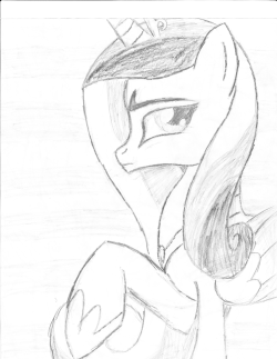 Cadance with a bit of a frown&hellip; I like.  In some way.