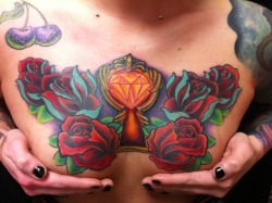 fuckyeahtattoos:  Chest piece done by Jerry Cross @ Inktown Tattoo ~ Lombard,IL @tattoosbyjerrycross