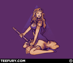 gamefreaksnz:  Dangerous to Go Alone! by bisqueets - Sold on May 2nd at Teefury.com USDบ for 24 hours only Homage to the amazing Gil Elvgren and one of Nintendo’s best ladies! Follow the artist on Tumblr  1st time that bitch Zelda looked useful for