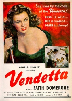 vitazur:  Vendetta, Faith Domergue poster 