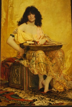 fluxstation:  Salomé. Henri Regnault. 1870. Oil on canvas.  “Regnault initially represented this Italian model as an African woman, but later enlarged the canvas at the bottom and right and transformed it into a representation of Salomé. She is shown