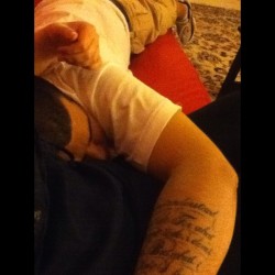 When my drunk friends fall asleep on me 😒🍻 #straightedgeproblems #asleep #tattoos 💤 (Taken with instagram)