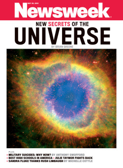 newsweek:  Our cover this week: some freakiness about the universe. Who doesn’t love a good space story!? 