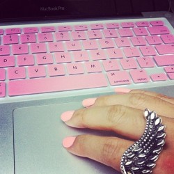 I feel that I need a pink keyboard in my life&hellip;and maybe a wing ring too.  