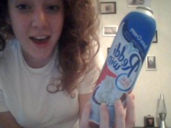 let me just take a minute to bring this picture back and explain how much i love whipped cream. i ate almost a whole can in one sitting one time. worse tummy ache ever. fatty. but the thigns that i COULD do with this whipped cream. unf. potential.