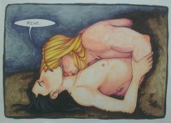 Thor/Loki with inks and markers. Mmm. Possessive Thor.