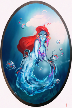 ceruleanraven:  Water Elemental Ariel 