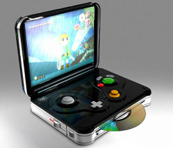 embroidedmelody:  bryainiac:  This is a handheld gamecube.     Well, fuck a duck!