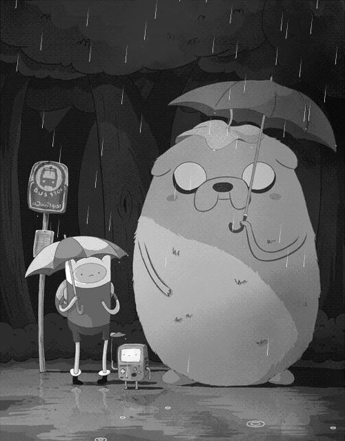 Adventure Time Gifs- Totoro Parody