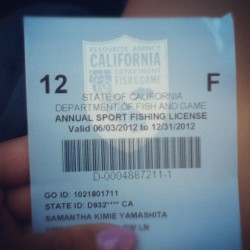 hehehe got my #fishing license :) 😁🐟 (Taken with instagram)