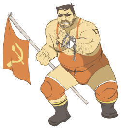beardrooler:  Jerbear as Leonid Bershov HIs new Russian Gimmick. Red color is so hot hehe. 