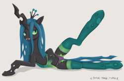 cynicalmoose:  Ready to breed.  Trying drawing with coloured lines and…I’m kinda satisfied with how it turned out o3o  I&rsquo;ve noticed the Chrysalis explosion has died down. BUT she is still awesome &lt;3