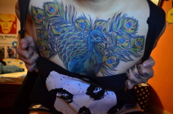 fuckyeahtattoos:  finally, my chest piece it’s over! this thing took like 5 sessions mainly cause I move to another country lol but I finally got it done by an argentinian tattoo artist, it was painful as fuck but it’s over now and it looks fucking