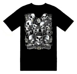 Thug Life Hustlin Gangster Skull Money T-Shirt; Great Gift Ideas for Adults, Men, Boys, Youth, &amp; Teens, Collectible Novelty Shirts