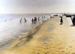 poboh:  Summer day in Skagen, Peder Severin Kroyer, Danish Painter, born in Norway (1851 - 1909) 