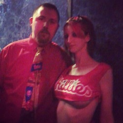 nicoleohx:  m1nou:  brittanyoh:  blanton-fan-club:  brittanyoh:  The handsome doorman and I showin our #phillies support down at little darlings baltimore! (Taken with Instagram)  Wow, seriously? Get your slutty ass self out of the Phillies tag.    