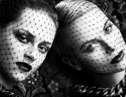 inspirationgallery:  Charlize Theron &amp; Kristen Stewart by Mikael Jansson. Interview Magazine June 2012 