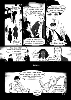 French Kiss page 06 (from I Will Burn the Art Out of You, a Sherlock collab fanbook) Last page!! Sorry it&rsquo;s so short lol~
