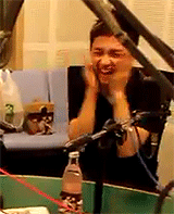 erednust-deactivated20140311:  Kyungsoo laughing ヽ(´□｀。)ﾉ  ur so cute ohmygod XD