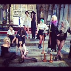 yeah, so my life is pretty cool hanging out in a catholic church with a weird priest and a whole selection of gorgeous girls. livewithoutregretxx:  https://marketplace.asos.com/boutique/blue-rinse-vintage/blog/sneak-peak-to-the-blue-rinse-phootshoot Sneak