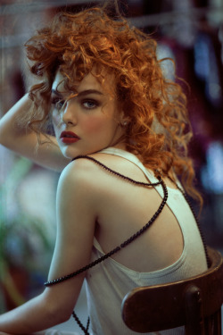 Curly redhead.