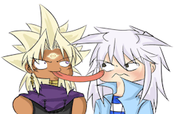 thatonepoptart:  So I αsked Kiwi whαt I should drαw αnd she sαid “MARIK BAKURA LOVE” αnd this is whαt I cαme out with.