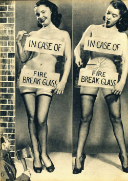 &ldquo;In Case of Fire, Break Glass,&rdquo; Vintage Ad, Unsourced
