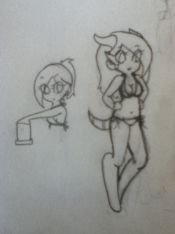 A pretty crap sketch that I&rsquo;ll probably never finish of myself and Madii at the beach making sandcastles. Why I like to doodle Madii with her gamer, I have no idea&hellip;But she would definitely build a pretty BA sandcastle.