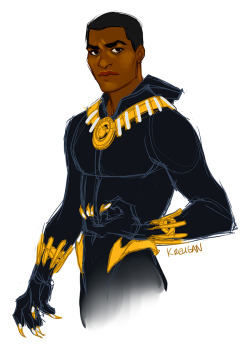 robinade:  kreugan:  Chiwetel Ejiofor as T’Challa! taking a break from work and this was on my dash, couldn’t resist a sketch - Alycia and I have wanted Chiwetel to play Black Panther for ages.  YES PLEASE.  EEE &lt;3