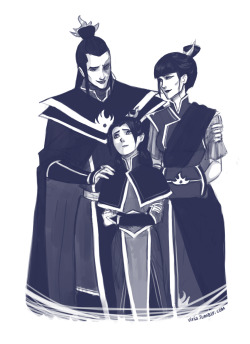 korralations:  viria:  Don’t worry. They will like you.  It’s just I wanted to draw some Zuko family..I don’t know, in my head Honora might not know Kataang kids for a while.. Considering they all live in Republic city and Zuko and his family is