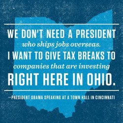 demnewswire:  Share this if you agree with President Obama: we don’t need a president who ships jobs overseas. Register to vote | Volunteer | Contribute 