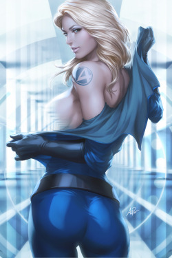 tomorrowtheywillfindus:  HOLLY CRAPOLLA!! Stanley Lau never stops impressing me!!! This is so fukin sik…… Invisible Woman by Stanley Lau DeviantArt 