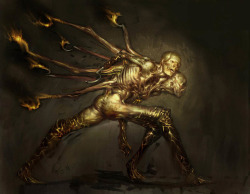 Concept art done by Ben Olson of creatures for The Suffering’s sequel, The Suffering: Ties that Bind. I love this game. Not quite as much as the first, but the designs are still amazing. Via Ben Olson Concept and Illustration