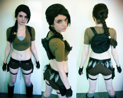 frankthegiantbunnyrabbit:  Some initial photos of Ella as Lara Croft. This is just the ‘vanilla’ costume straight from an online store. We plan on customising and improving various parts of the costume to make it more awesome and realistic. 