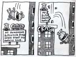 roachpatrol:higgs-bonbon:notcomputing:From Captain Underpants by Dav Pilkey.fuck I’m laughing so hard  if you never read captain underpants when you were a kid i am so sad for you [website]