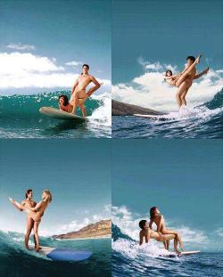 Nude Surfing Pairs