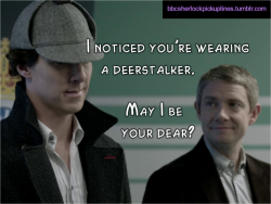 &ldquo;I noticed you&rsquo;re wearing a deerstalker. May I be your dear?&rdquo;