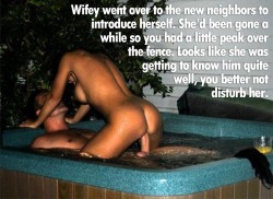 Wifey getting to know the neighbor&hellip;