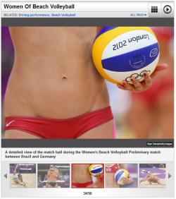 dtshurricane:  Notice NBC’s caption:  A detailed view of the match ball during the Women’s Beach Volleyball Preliminary match between Brazil and Germany  Really, NBC? You think the photographer took this picture for the “detailed view of the match