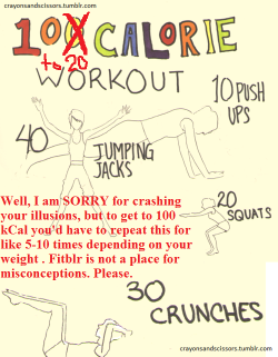 darkhairpalefacedbeauty:  visualizefitness:  skinny-food-healthy-body:  healthy-fit-happy:  healthiie:  adjusttheaction:  visualizefitness:  Guess what else? 7000 jumping jacks doesn’t equal 3500 calories burned. I wish it was that way, but it isn’t.