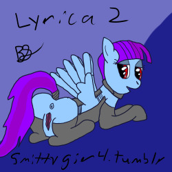 Lyrica in a sexy outfit, because lyrica asked me. not much to say about this one, sketch turned into paint. has quite a few noticeable mistakes but im satisfied with it overall since it was just a sketch.  Lyrica&rsquo;s tumblr: http://asklyricapony.tumbl