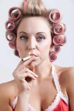 smoking in curlers