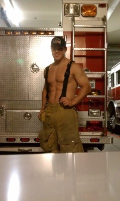 southhallspsu:  I always reblog fellow firefighters. And with a fat cock like this, I’d reblog him any day