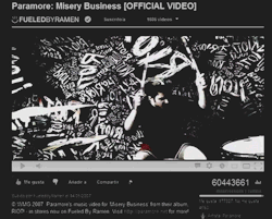beaniesbeardsandhaironfire:   ‘Misery Business’ just reached 60 million views on YouTube!   WOOOOHOOO!!!!