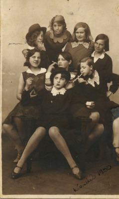 dutchbag:   babyslime:  cyprith:  basedgaben:  garconniere:  tothecabaret:  1930’s Teen Delinquents  i.e. life role models  I’m just gonna reblog this again because it’s one of my favorite pictures ever. That girl in the chair seems like such a