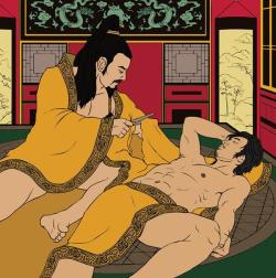 lyrica-in-nerdvana:  daysofstorm:  pilgrim-soulinyou:  jeremyyyallan:  fagraklett:  Chinese emperor Ai of Han, fell in love with a minor official, a man named Dong Xian, and bestowed upon him great political power and a magnificent palace. Legend has